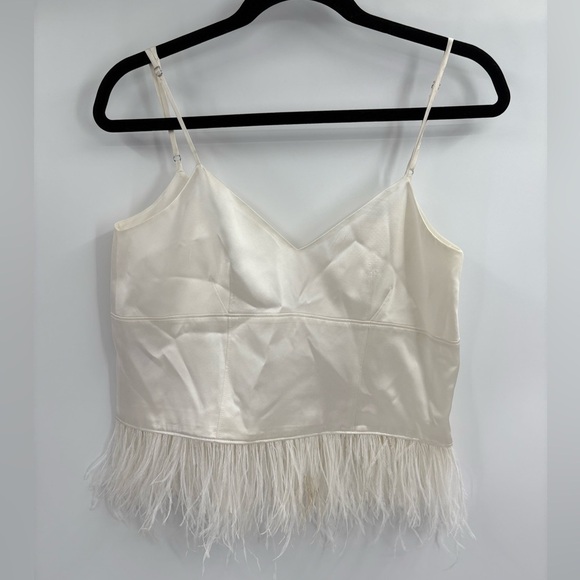 Cinq A Sept Narcissa Feather tank v neck cami Top size xs - Picture 2 of 16